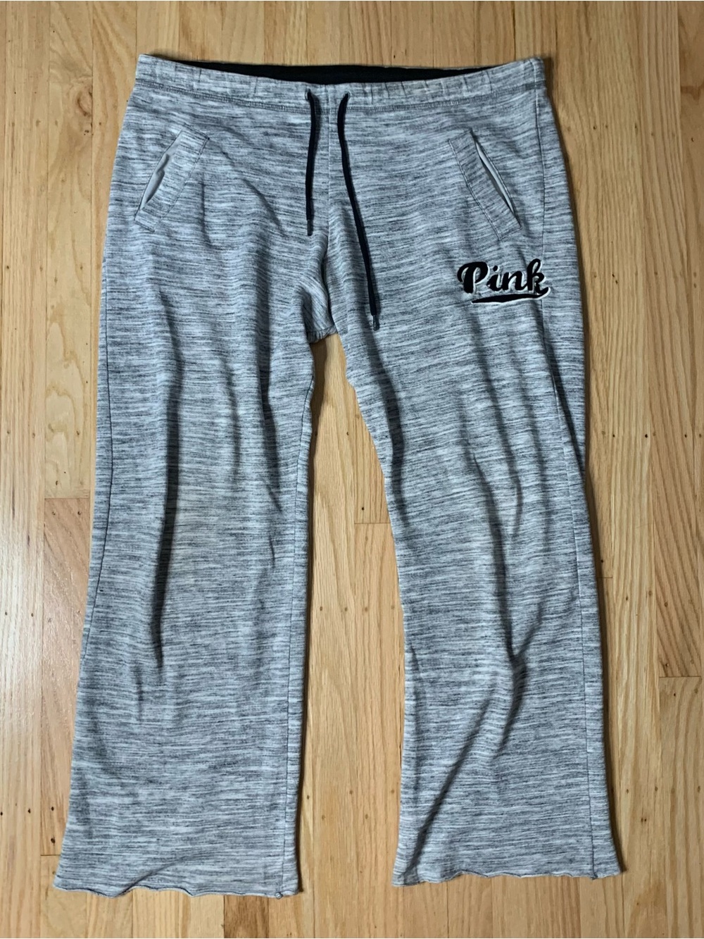 Y2K Victoria's Secret PINK Gray Boyfriend Wide-Leg Sweatpants